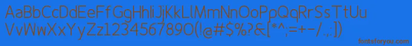 Finenessprolight Font – Brown Fonts on Blue Background