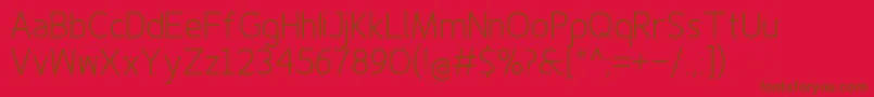 Finenessprolight Font – Brown Fonts on Red Background
