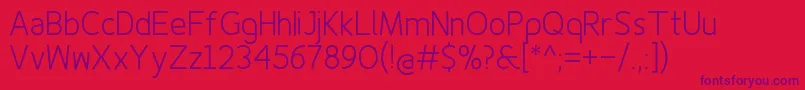 Finenessprolight Font – Purple Fonts on Red Background