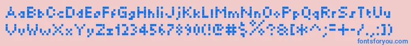 Kylie Font – Blue Fonts on Pink Background