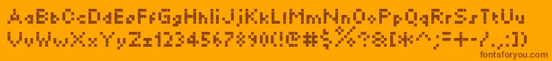 Kylie Font – Brown Fonts on Orange Background