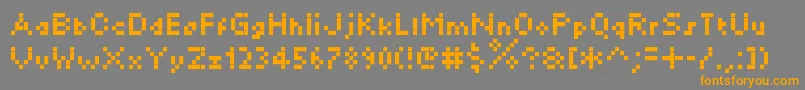 Kylie Font – Orange Fonts on Gray Background