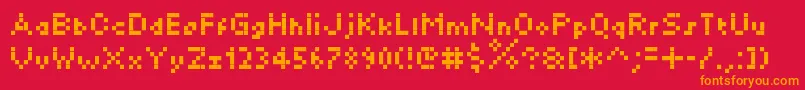 Kylie Font – Orange Fonts on Red Background