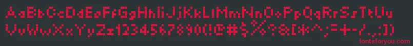 Kylie Font – Red Fonts on Black Background