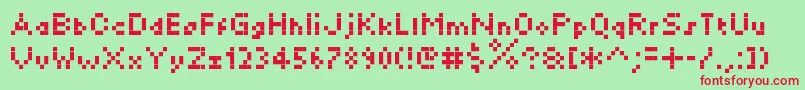Kylie Font – Red Fonts on Green Background