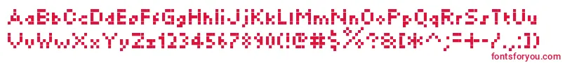 Kylie Font – Red Fonts on White Background