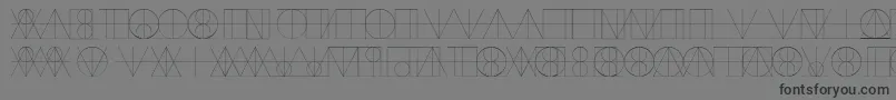 LinotypereneedisplayLines Font – Black Fonts on Gray Background