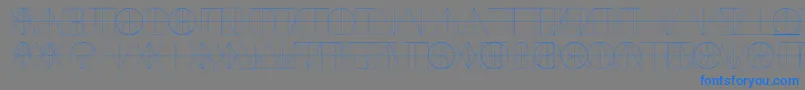 LinotypereneedisplayLines Font – Blue Fonts on Gray Background