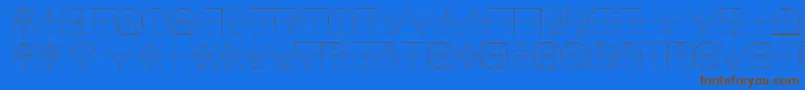LinotypereneedisplayLines Font – Brown Fonts on Blue Background