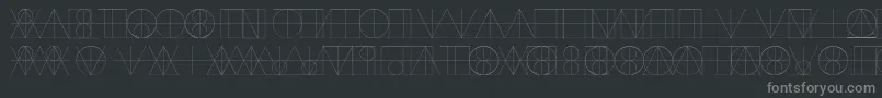LinotypereneedisplayLines-fontti – harmaat kirjasimet mustalla taustalla