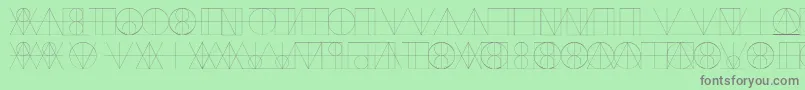 LinotypereneedisplayLines Font – Gray Fonts on Green Background