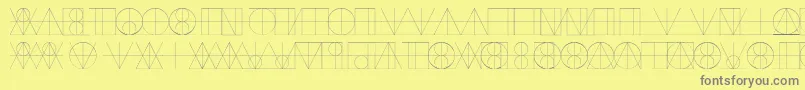 LinotypereneedisplayLines Font – Gray Fonts on Yellow Background