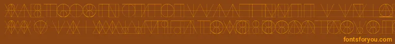 LinotypereneedisplayLines Font – Orange Fonts on Brown Background