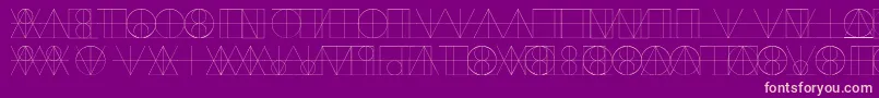 LinotypereneedisplayLines Font – Pink Fonts on Purple Background