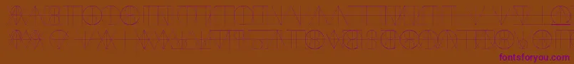 LinotypereneedisplayLines Font – Purple Fonts on Brown Background