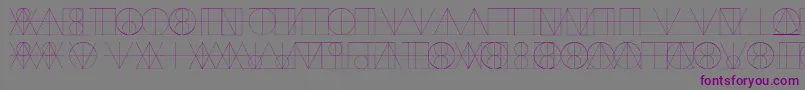 LinotypereneedisplayLines Font – Purple Fonts on Gray Background