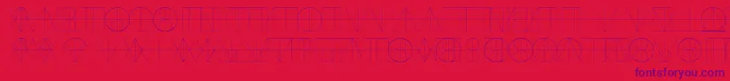 LinotypereneedisplayLines Font – Purple Fonts on Red Background