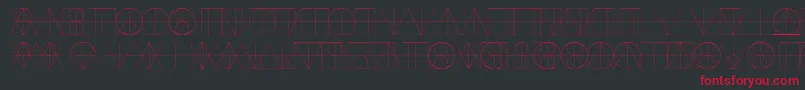 LinotypereneedisplayLines Font – Red Fonts on Black Background