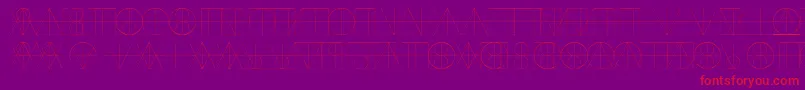 LinotypereneedisplayLines Font – Red Fonts on Purple Background