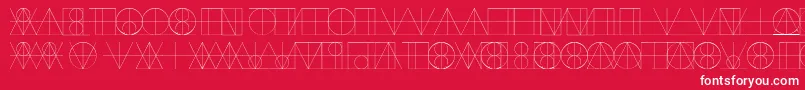 LinotypereneedisplayLines Font – White Fonts on Red Background