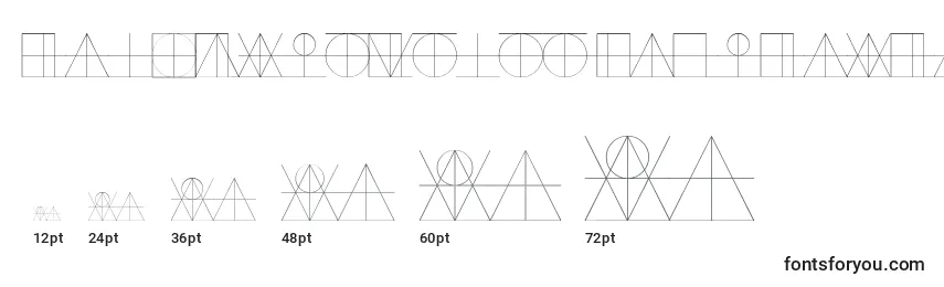Размеры шрифта LinotypereneedisplayLines