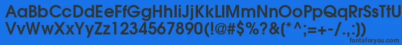 Avgr65w Font – Black Fonts on Blue Background