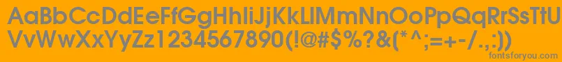 Avgr65w Font – Gray Fonts on Orange Background