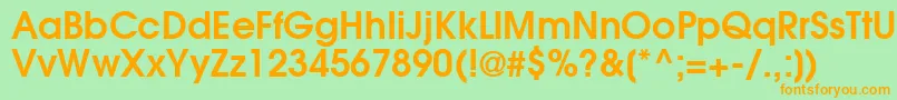 Avgr65w Font – Orange Fonts on Green Background