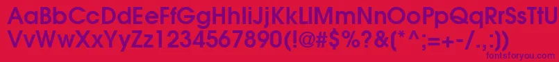 Avgr65w Font – Purple Fonts on Red Background