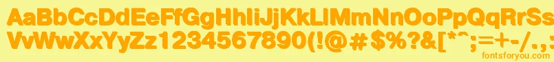 PragmaticashadowcBold Font – Orange Fonts on Yellow Background