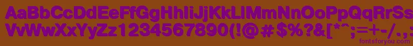 PragmaticashadowcBold-fontti – violetit fontit ruskealla taustalla