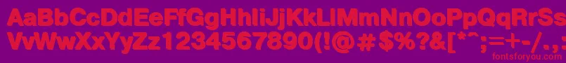 fuente PragmaticashadowcBold – Fuentes Rojas Sobre Fondo Morado