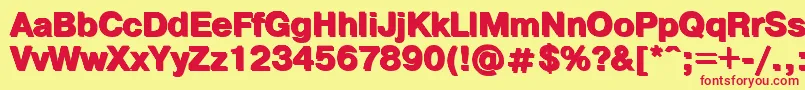 PragmaticashadowcBold Font – Red Fonts on Yellow Background