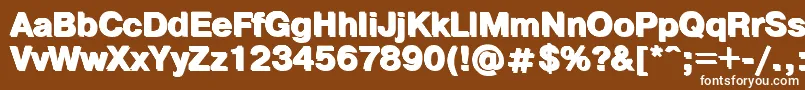 Czcionka PragmaticashadowcBold – białe czcionki na brązowym tle