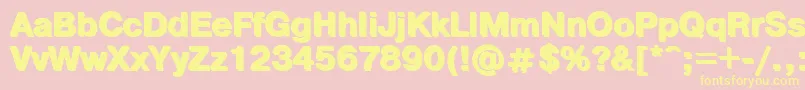 PragmaticashadowcBold Font – Yellow Fonts on Pink Background