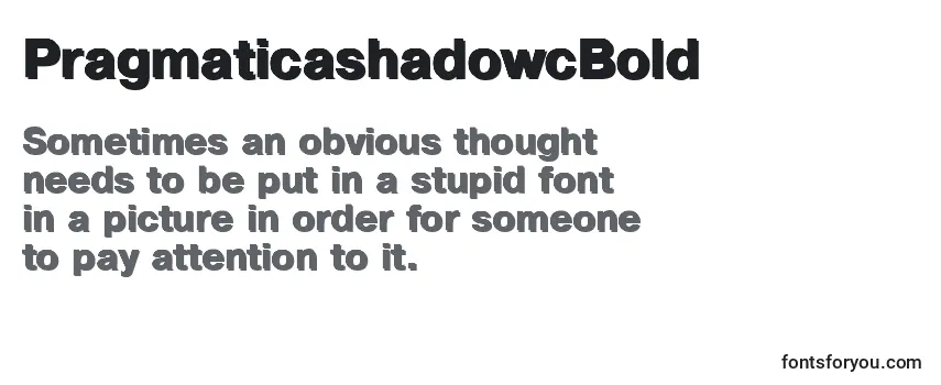 PragmaticashadowcBold Font