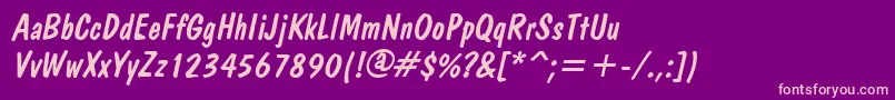 fuente BrushdomItalic – Fuentes Rosadas Sobre Fondo Morado