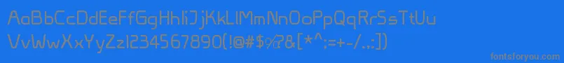 VivaPersib-Schriftart – Graue Schriften auf blauem Hintergrund