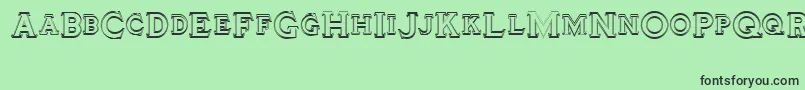 Tinplatetitlingdouble Font – Black Fonts on Green Background