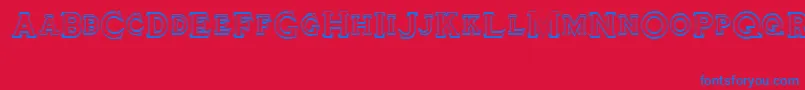 Tinplatetitlingdouble Font – Blue Fonts on Red Background