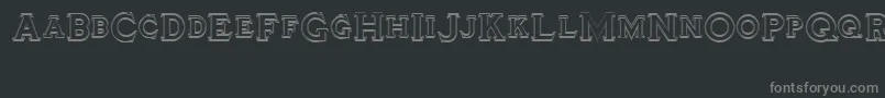 Tinplatetitlingdouble Font – Gray Fonts on Black Background