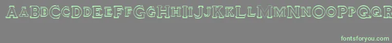 Шрифт Tinplatetitlingdouble – зелёные шрифты на сером фоне