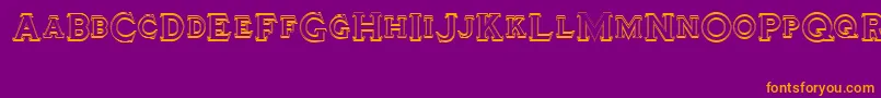 Tinplatetitlingdouble Font – Orange Fonts on Purple Background