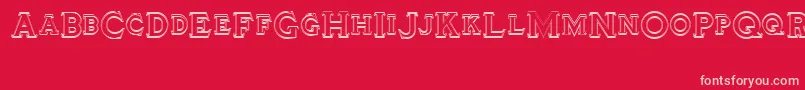 Tinplatetitlingdouble Font – Pink Fonts on Red Background