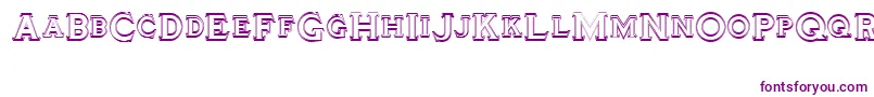 Tinplatetitlingdoubleフォントについての詳細 フォントTinplatetitlingdouble – 白い背景に紫のフォント