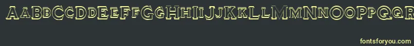 Подробнее о шрифте Tinplatetitlingdouble Шрифт Tinplatetitlingdouble – жёлтые шрифты на чёрном фоне