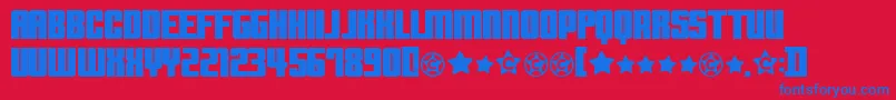 Clearwerkcraftremix Font – Blue Fonts on Red Background