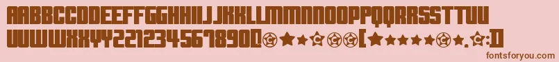 Clearwerkcraftremix Font – Brown Fonts on Pink Background