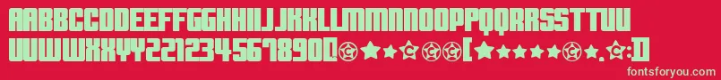 Clearwerkcraftremix Font – Green Fonts on Red Background