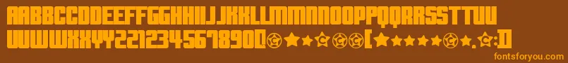 Clearwerkcraftremix Font – Orange Fonts on Brown Background